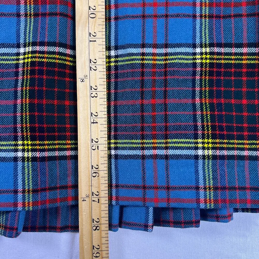 Vintage The Scotch House Women XS Anderson Tartan Kilt Skirt Pleated Wrap Buckle